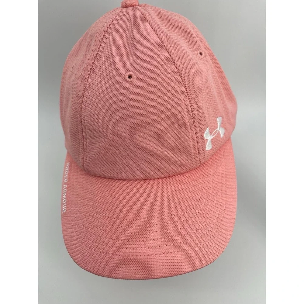 Under Armour Hat Strap-back Ball Cap Performance Pink‎ Running Pickleball Activ